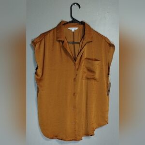 Ophelia Roe Women's Relaxed Fit Blouse With Spread Collar (M)